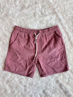 Raw Yarn Industries Pink Corduroy Drawstring Elastic Waist Shorts Mens Medium